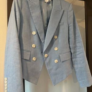 Veronica Beard Sky Blue Blazer size 10 linen. Worn once!!